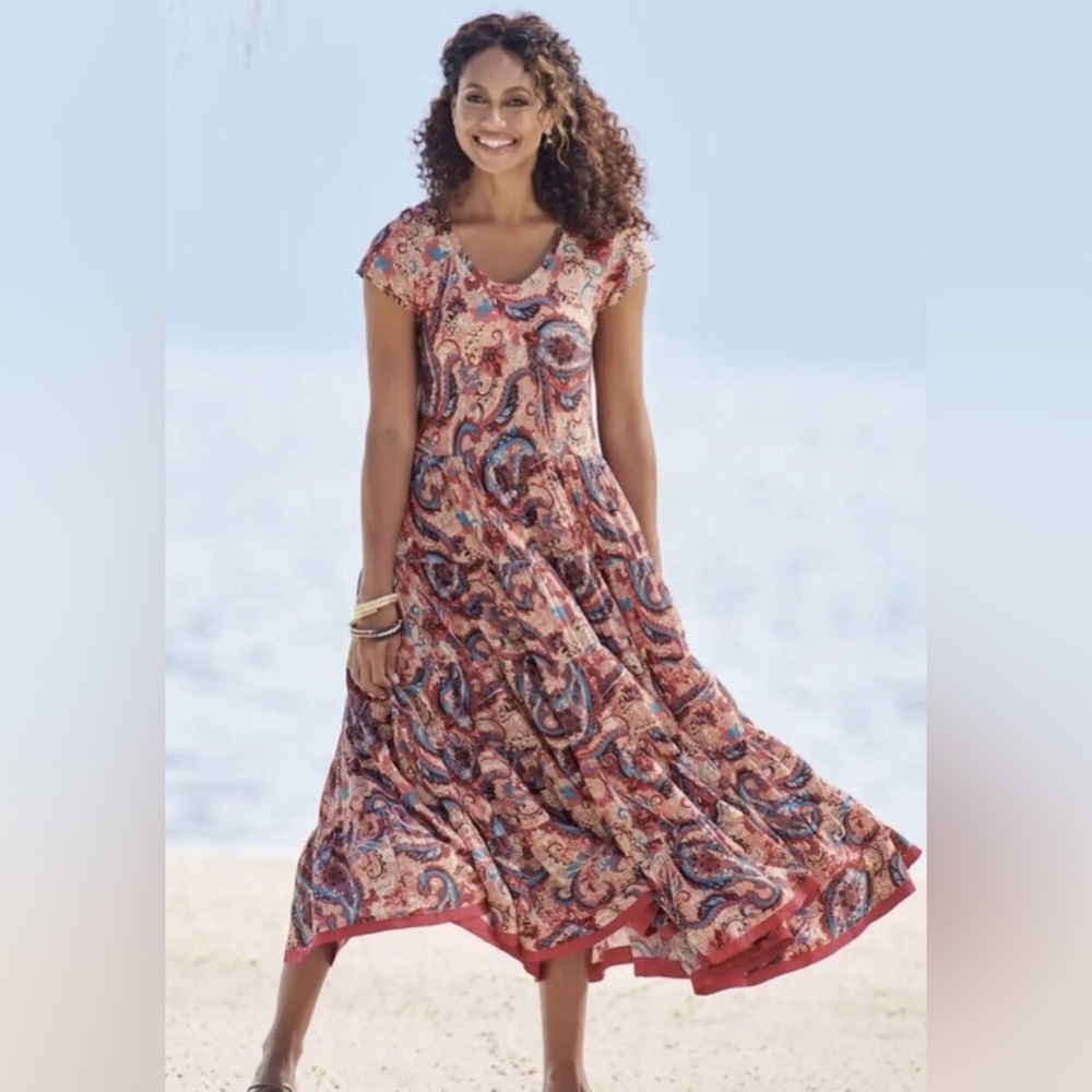 Soft Surroundings Kara Framboise dress Women's maxi size 1X